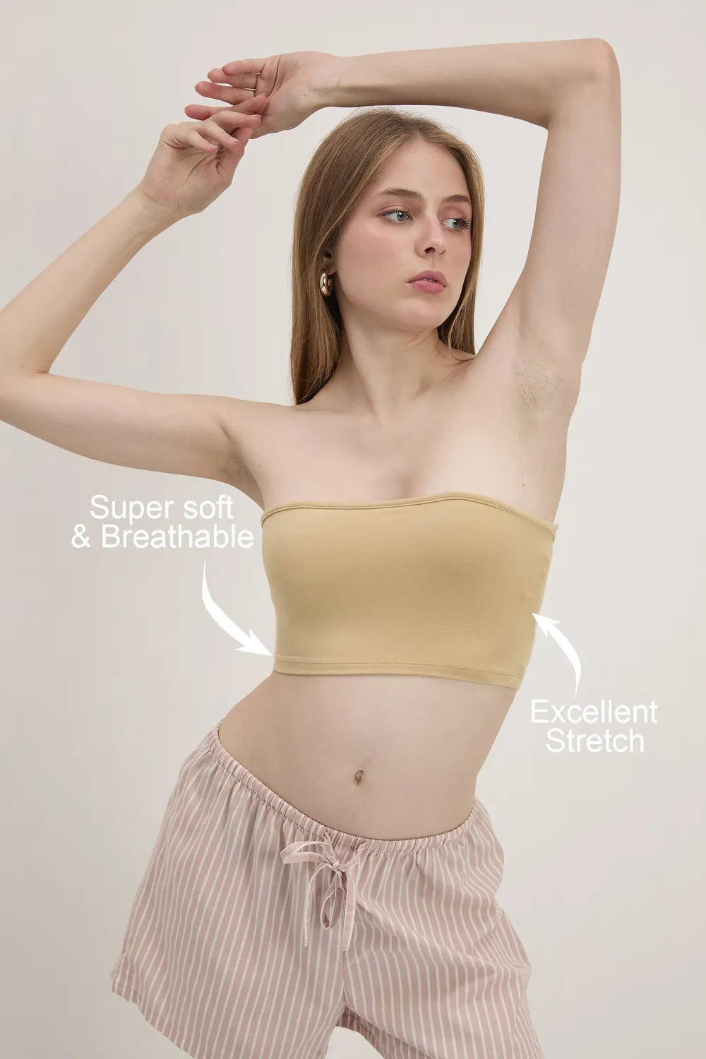 Nude Solid Tube Top