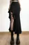 Black High Rise Draped Ruffled Skirt