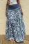 Blue Paisley Tiered Maxi Skirt