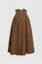 Brown High Rise A-Line Maxi Skirt