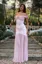 Light Pink Mermaid Off Shoulder Maxi Dress