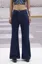 Blue Solid Mid Rise Boocut Jeans