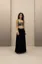 Black Solid Mid Rise Maxi Skirt