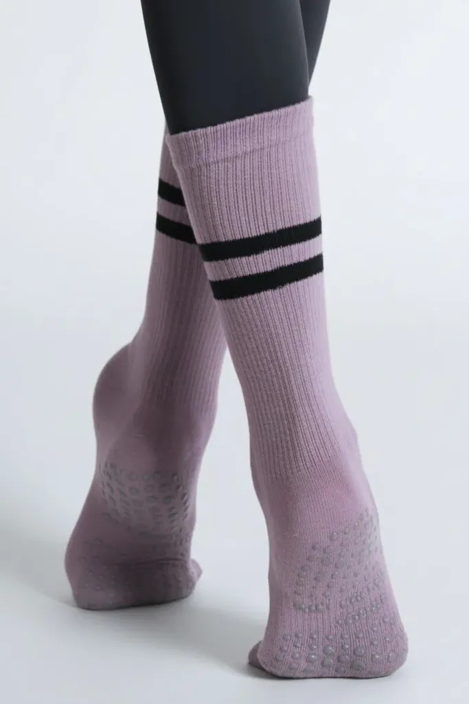 Pink Solid Yoga Socks - Image 1