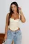Beige Sweetheart Tieup Corset Top