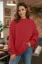 Maroon Oversized Crew Neck Sweater