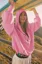 Pink Half-Zip Hooded Sweatshirt