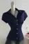 Navy Blue Polka Dot Fitted Shirt