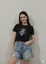 Dark Grey Graphic Print Crew Neck Tshirt