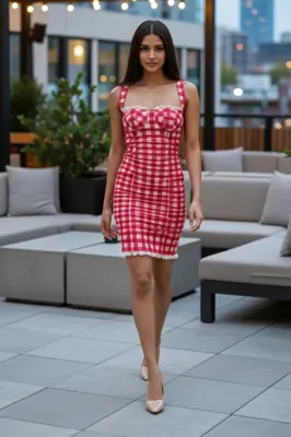 Becky check mini dress ♥︎ andmary アンドマリー ANDMARY】Becky check mini dress