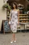 White Floral Square Neck Midi Dress