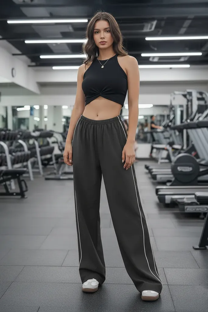 Drawstring Casual Trousers - Image 1