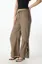 Light Brown Solid Wide Leg Trousers