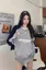 Grey Typography Crew Neck Sweatshirt
