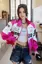 Pink Graphic Zipper Jacket