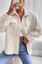 Off White Solid Buttoned Shacket