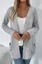 Grey V-Neck Open Front Cardigan