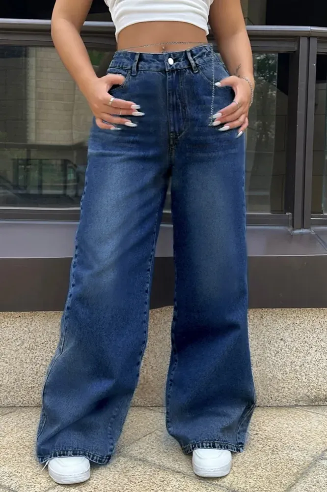 Dark Blue High Rise Jeans