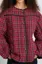 Red Plaid Button Down Jacket