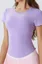Lavender Fitted Crew Neck T-Shirt