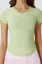 Light Green Fitted Crew Neck T-Shirt