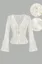 Off White V-Neck Lace Tie-Up Top