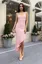 Light Pink Scoop Neck Ruffled Dress