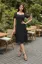 Black Polka Dot Sweetheart Neck Midi Dress