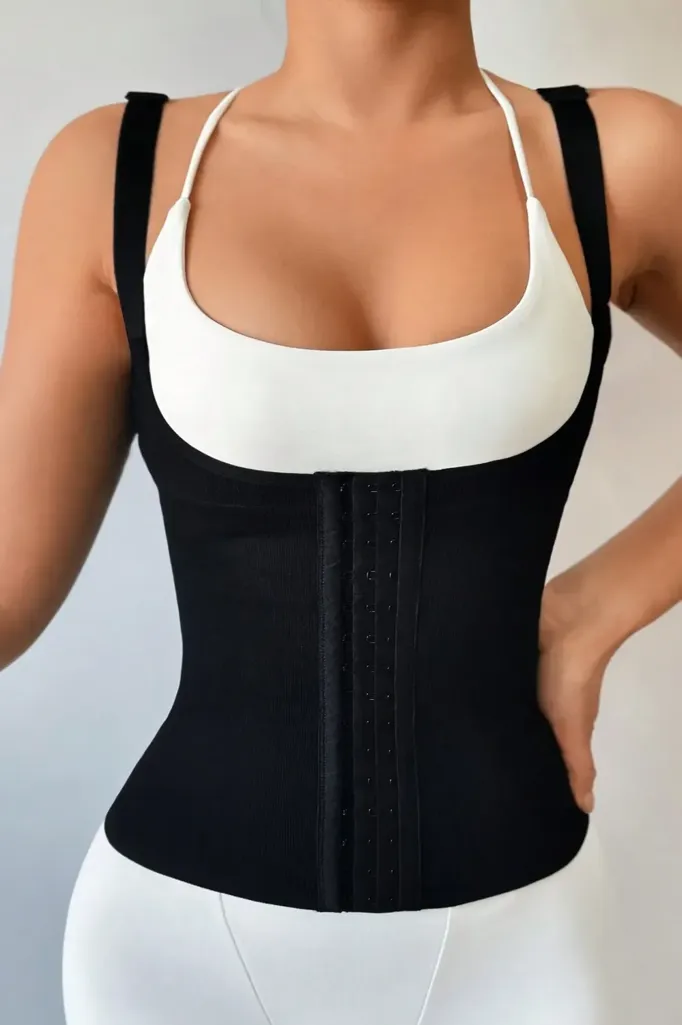Black Solid Shapewear Waist Trainer - Image 1