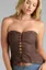 Dark Brown Fitted Tube Tie-Up Top
