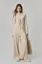 Beige Ruched Tie-Ups Co-Ord Set