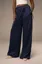 Dark Blue Mid Rise Tie-Up Trackpants
