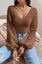 Brown Solid V-Neck Top