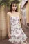 White Floral Ruched Mini Dress