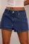 Blue Mid Rise Denim Shorts