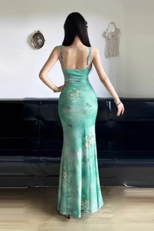 sachin and babi light blue dress ZVAVZ Sleeveless Sundresses for Women Plus Size Backless Long Maxi Dress  Adjustable Straps Cami Dress Fahion Open Back Casual Dresses Mint Green,M