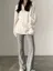 Cream Oversized V-Neck Sweater