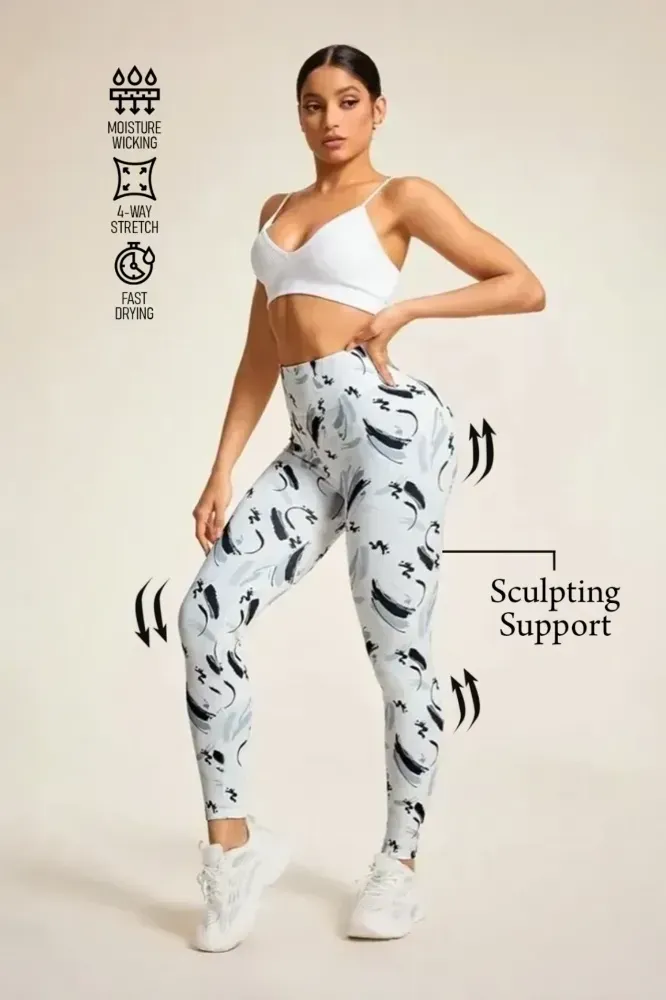 Multi High Rise Abstract Leggings - Image 1
