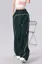 Dark Green Solid Mid Rise Trackpants
