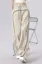 Beige Solid Mid Rise Trackpants