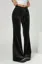 Black Solid Mid Rise Bootcut Pants