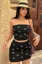 Black Bow Print Tube Neck Co-Ord Set