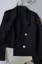 Black Solid Lapel Collar Crop Blazer