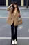 Light Brown Solid Lapel Collar Blazer