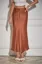 Brown Mid Rise A-Line Maxi Skirt