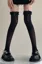 Black Semi-Sheer Lace Insert Stockings