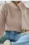 Light Brown Solid Turtle Neck Sweater
