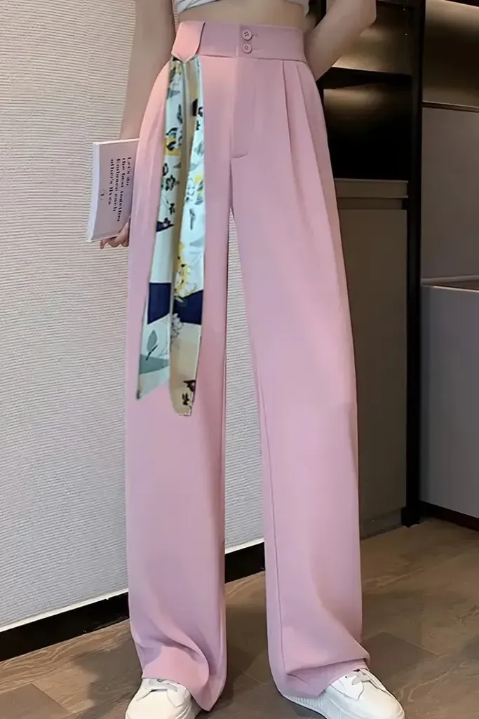 Light Pink High Rise Formal Pants - Image 1