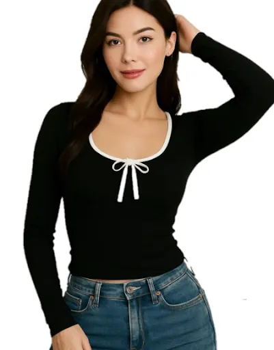 Black Full Sleeves Top - Image 1
