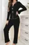 Black Fitted V-Neck Co-Ord Set